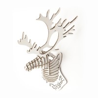Deer Head mini_white